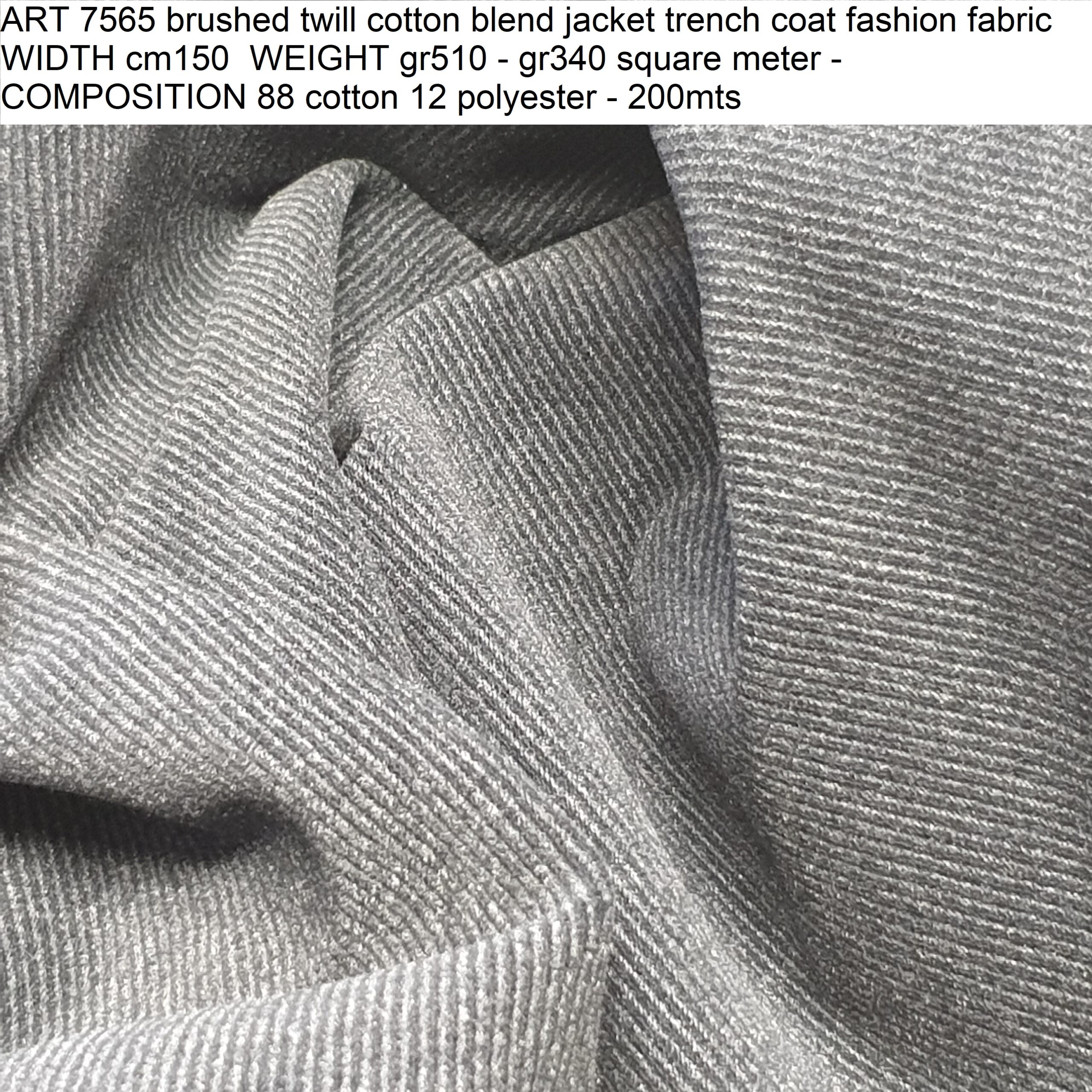 Beige Brushed Cotton Twill - Brushed - Cotton - Fashion Fabrics